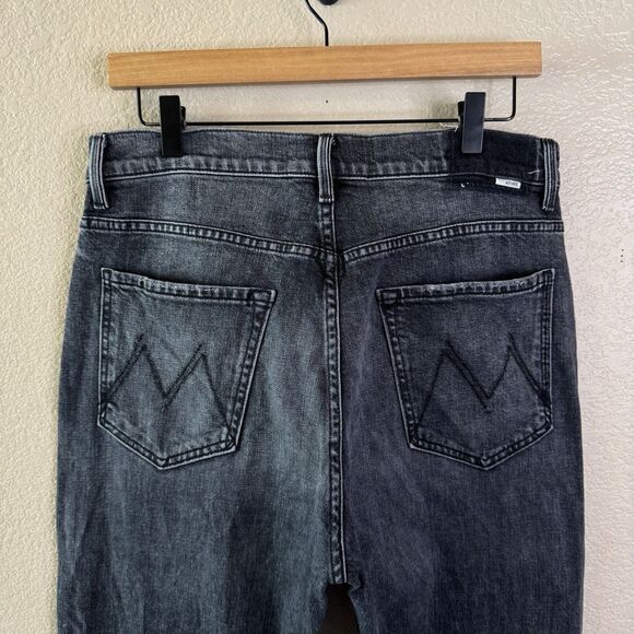 Mother Superior Jeans Womens 32 High Waisted Hiker Hover Washed Black Denim - Picture 7 of 15